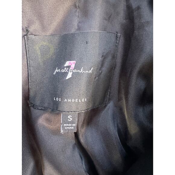 7 FOR ALL MANKIND Women's Black Faux Leather Jacket - Picture 5 of 8